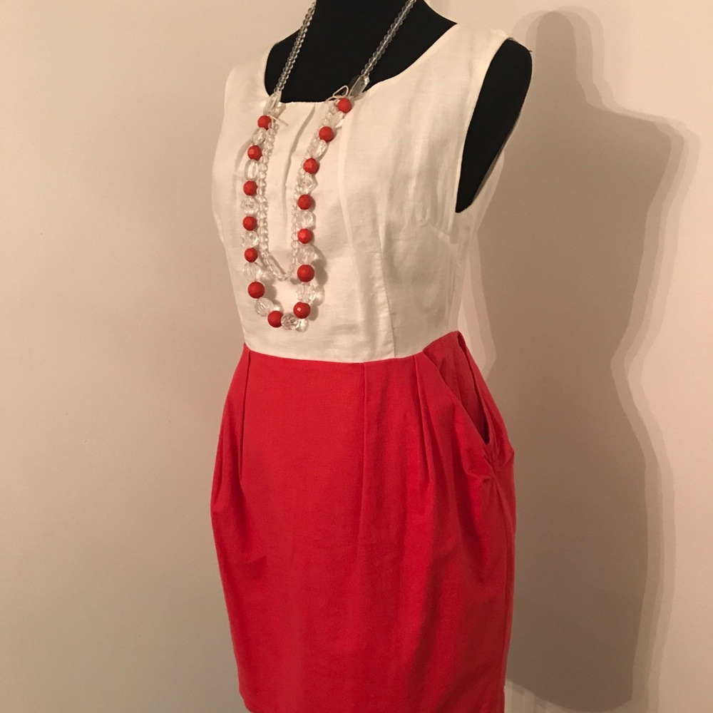 White and Red Summer Dress